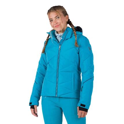 Kurtka Narciarska Rossignol damska W Staci pearly JKT turkusowa