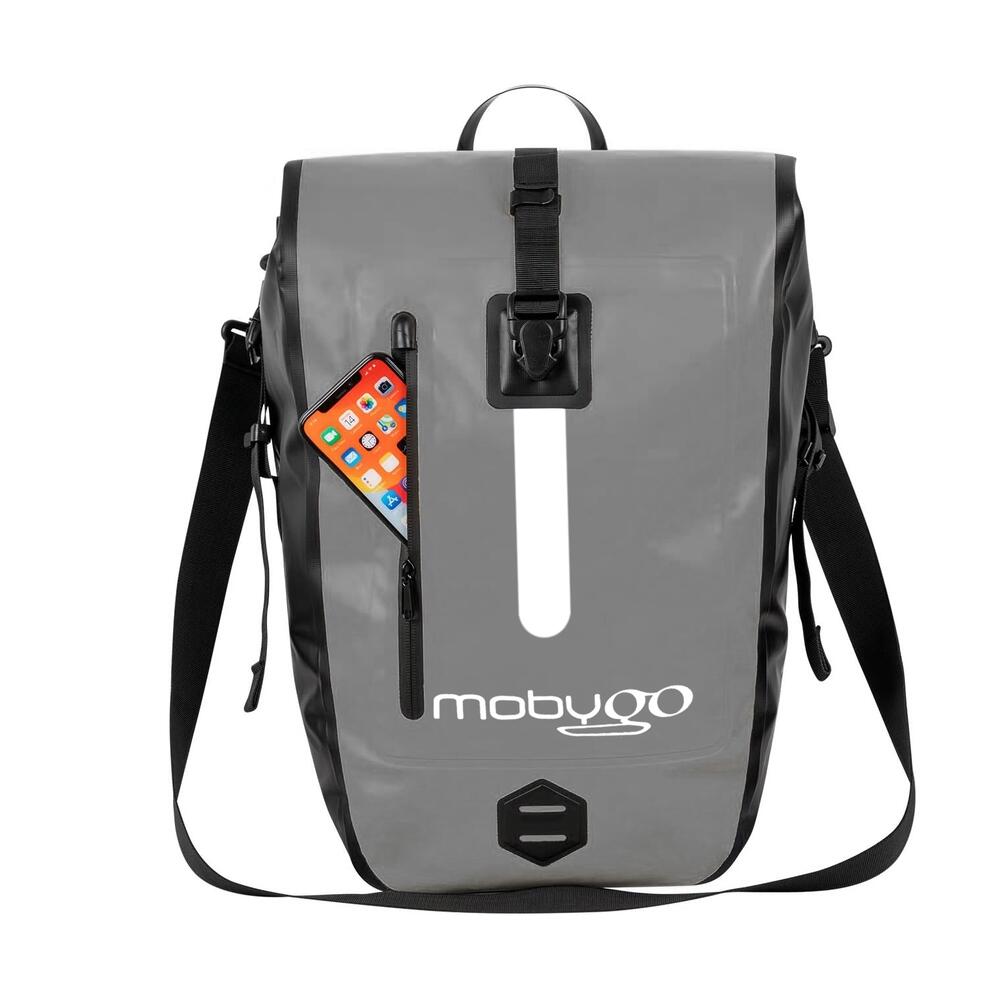 MOBYGO Borsa impermeabile per bicicletta MOBYGO CB25L, grigia