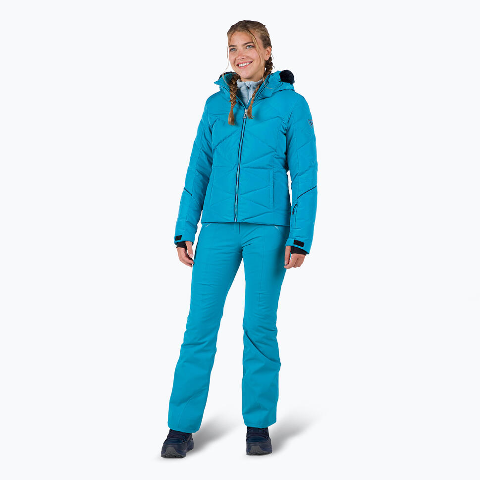 Kurtka Narciarska Rossignol damska W Staci pearly JKT turkusowa
