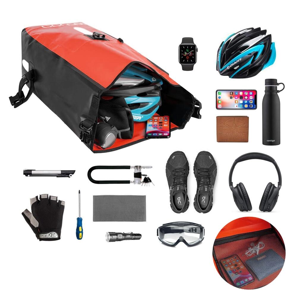 Wasserdichte Fahrradtasche MOBYGO CB25L, rot 7/7