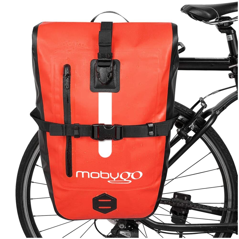 Wasserdichte Fahrradtasche MOBYGO CB25L, rot 3/7