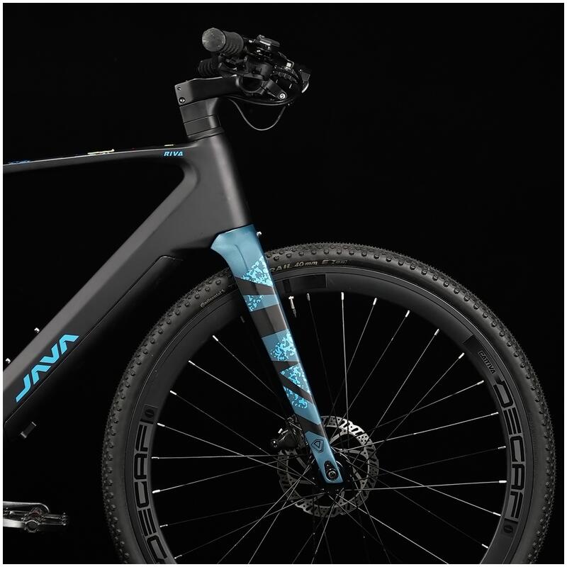 Vélo électrique Riva Carbon JAVA , noir-bleu