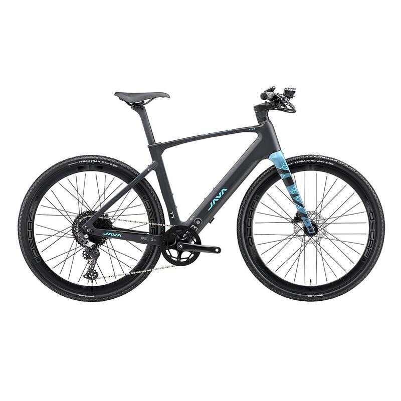 Vélo électrique Riva Carbon JAVA , noir-bleu