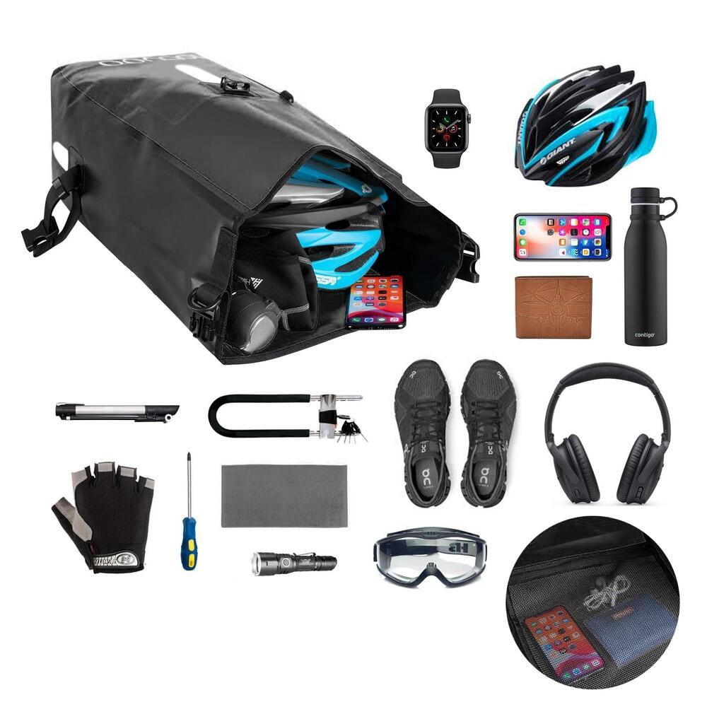 Wasserdichte Fahrradtasche MOBYGO CB25L, schwarz 7/7