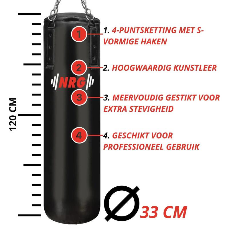 Worek treningowy ze sztucznej skóry F9B - 150cm