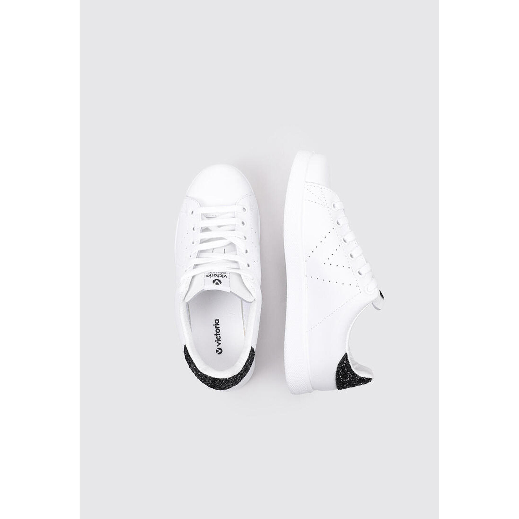 Chaussures Deportivas Mujer Victoria PIEL & GLITTER Blanc