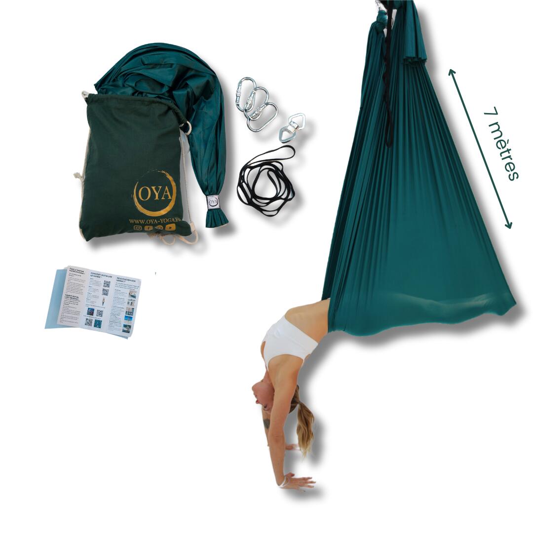 Oya Yoga - Kit Complet Hamac Aérien 7m Vert Forêt - Balançoire - Vert - 7 M - Decathlon
