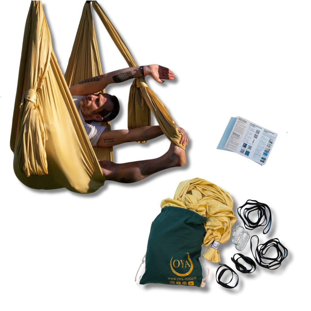 Oya Yoga - Kit Yoga Aérien Étriers 5m Bleu Féerique - Balançoire - Bleu - Decathlon