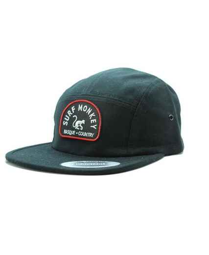 Verstelbare strapback-pet – klassieke jockeypet – honkbalpet voor heren/ dames met 5 panelen Surf Monkey®, Groen, one size