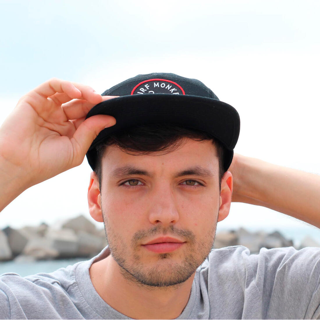 Gorra 5 Paneles - Visera Plana - Jockey / Adulto / Talla única (Negro) 3/6