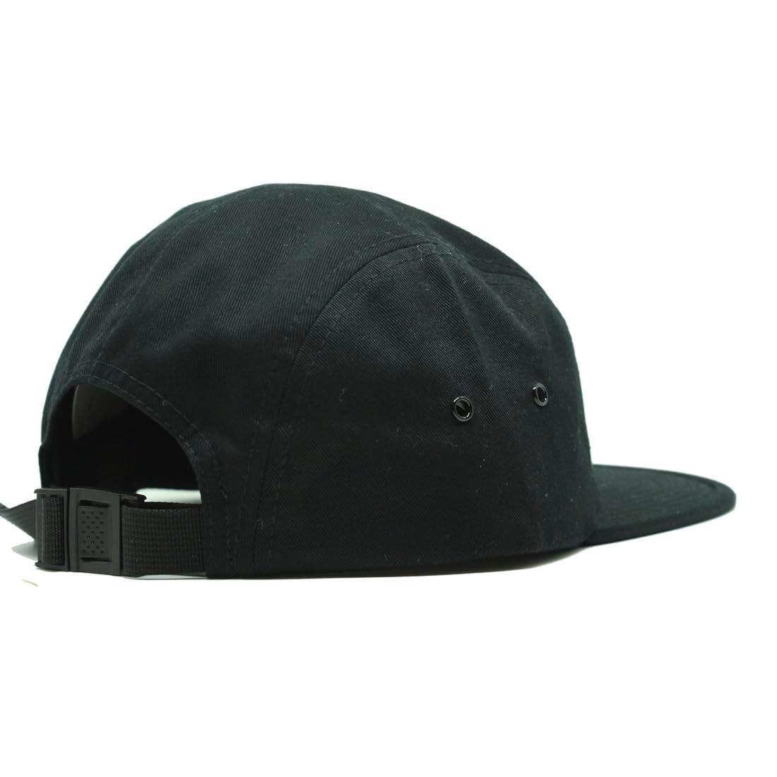 Gorra 5 Paneles - Visera Plana - Jockey / Adulto / Talla única (Negro) 5/6