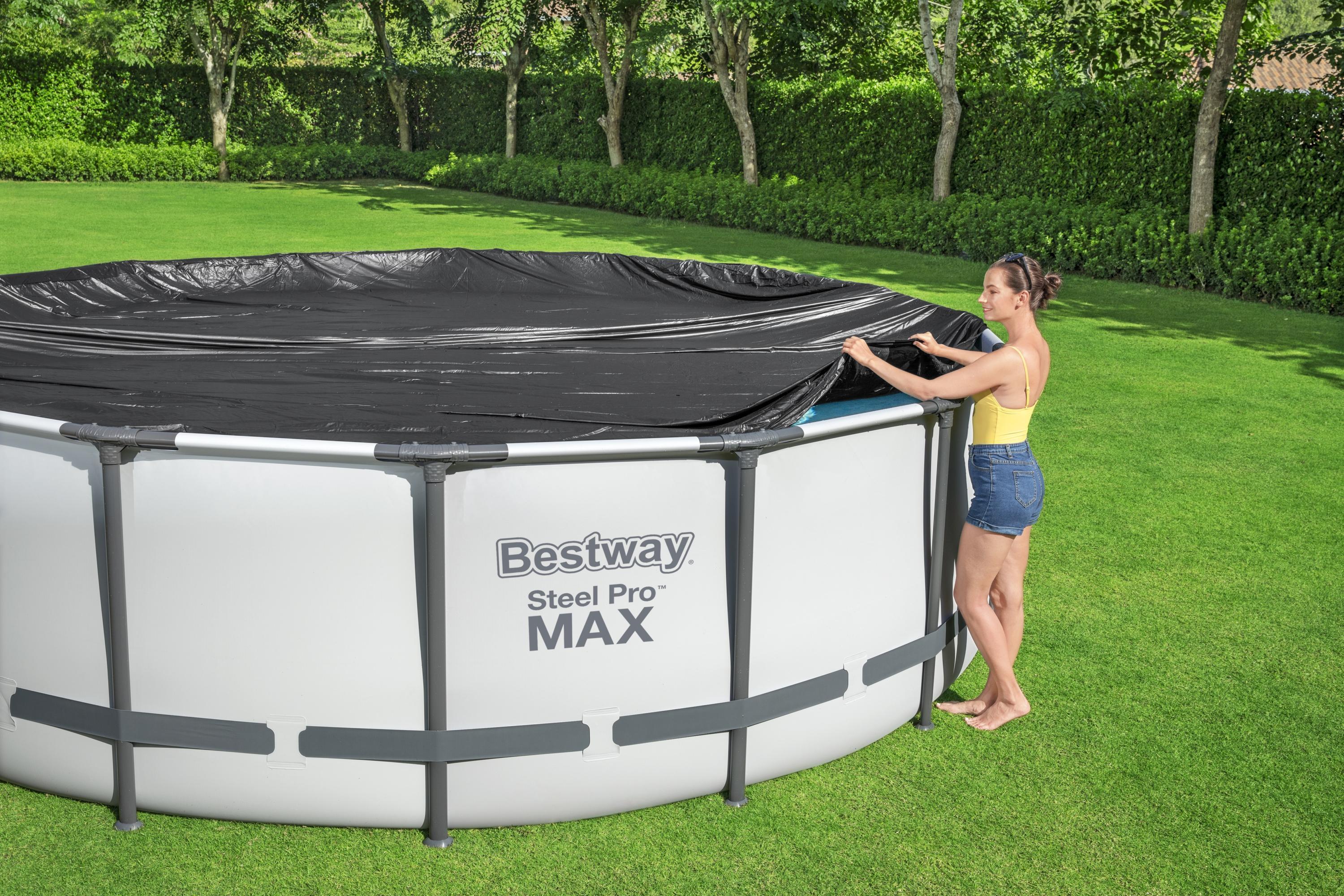 Bâche piscine natation - Protection Noire 2/4