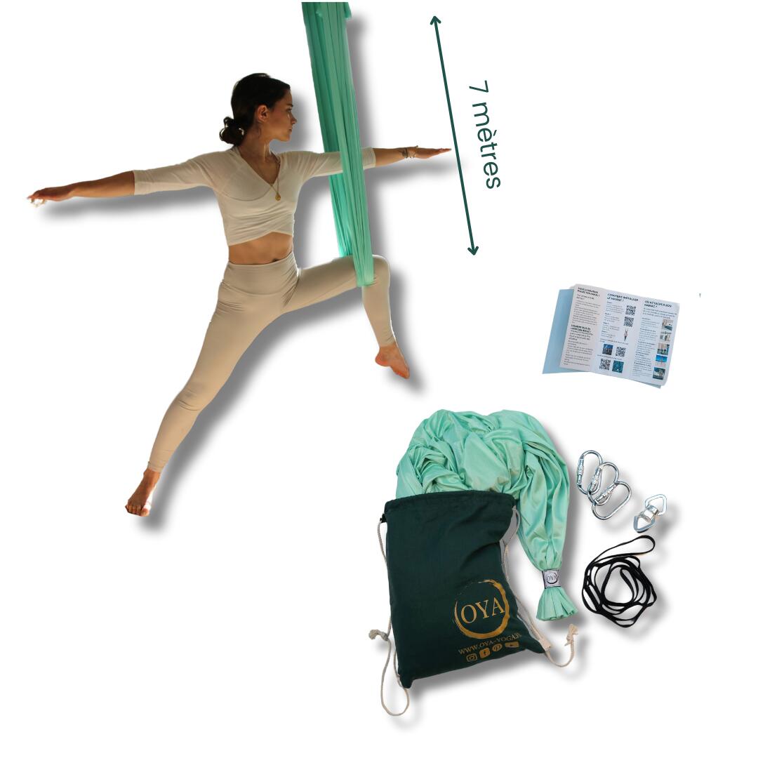 Oya Yoga - Kit Complet Hamac Aérien 7m Vertcalanque - Balançoire - Vert - 7 M - Decathlon