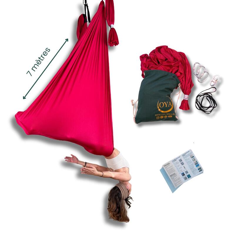 Kit complet hamac aérien 7m framboise