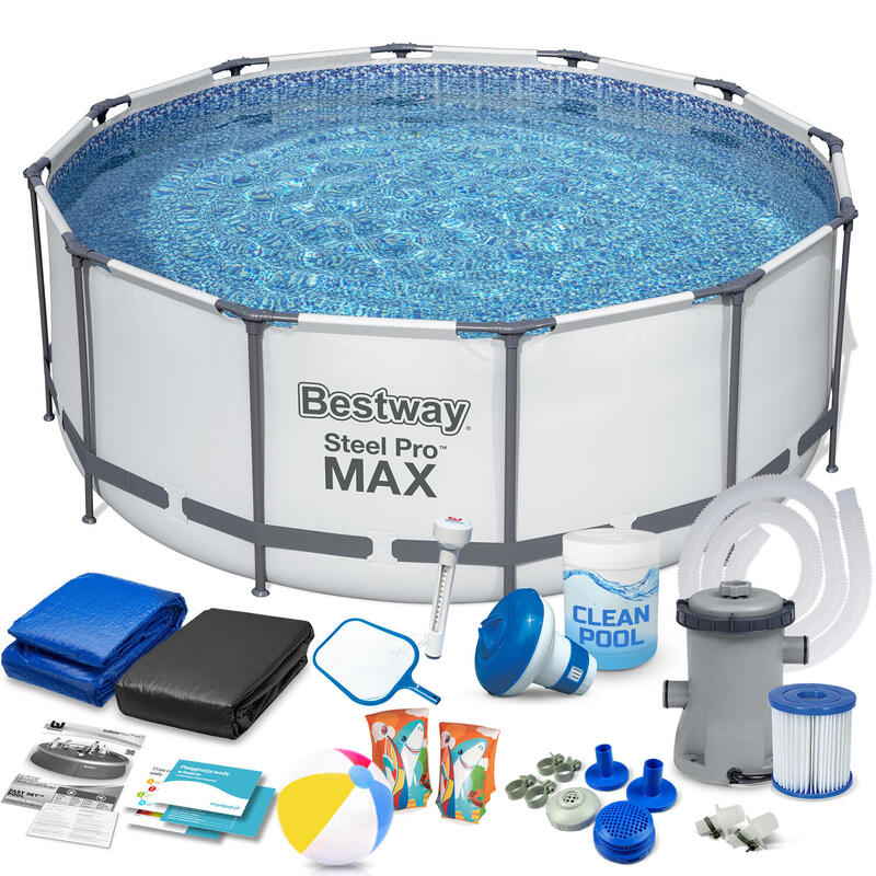 Basen ogrodowy stelażowy 427 x 84 cm zestaw 16w1 Bestway 56595