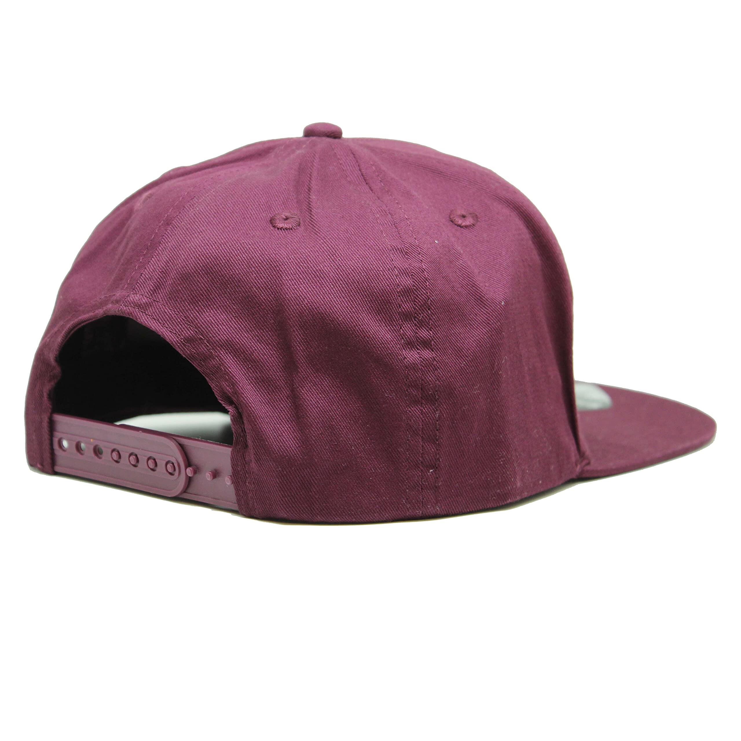 Gorra Trucker - Visera Plana - Snapback / Adulto / Talla única (Granate) 2/5