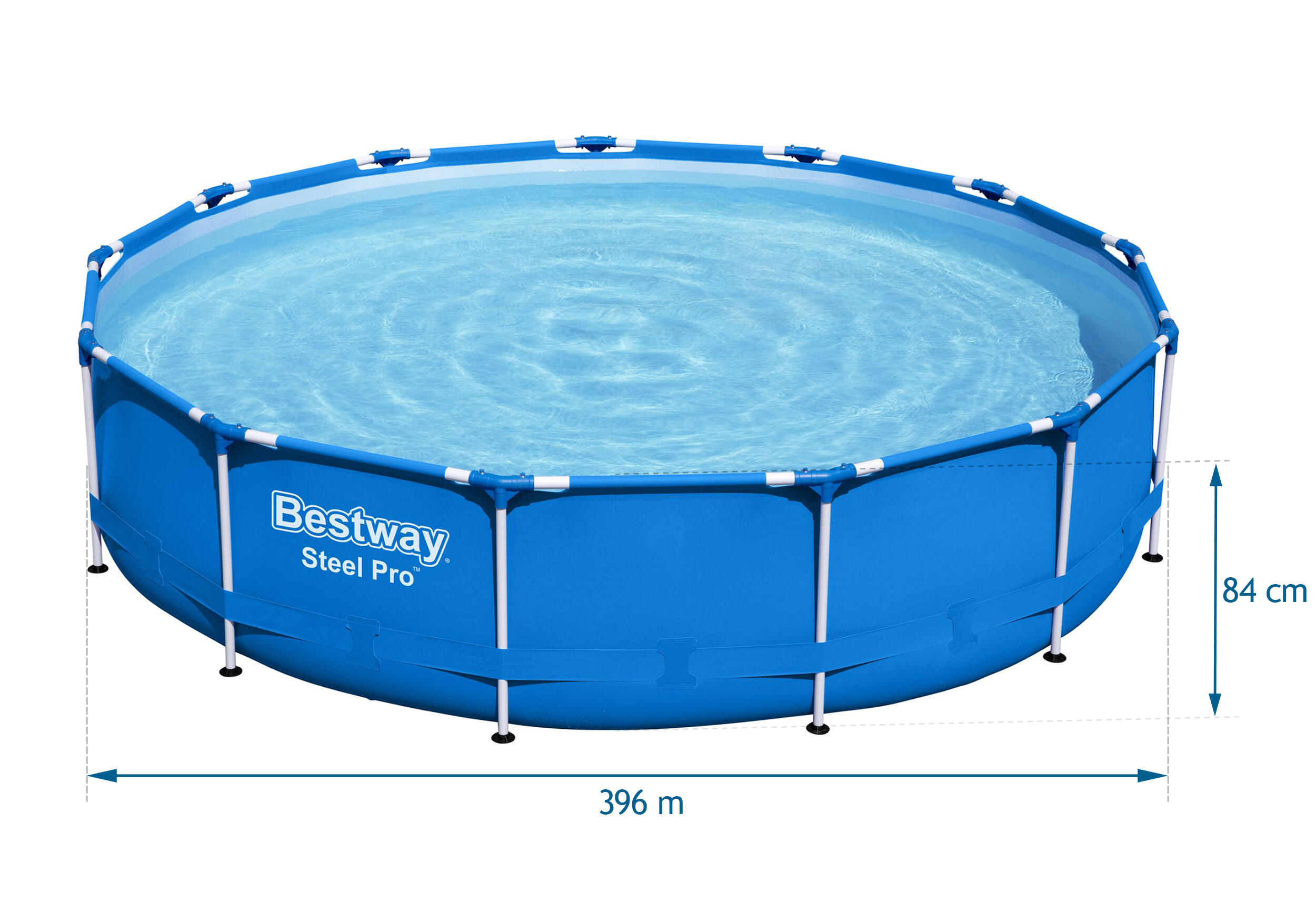 Metallrahmen-Pool Bestway Steel Pro 396 x 84 cm 5612E 5/7