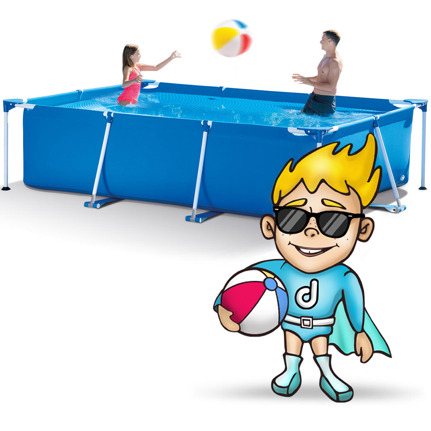 ÜBERSCHRIFT
Schwimmen Pool 260 x 160 x 65 cm - 5w1 blau 4/5