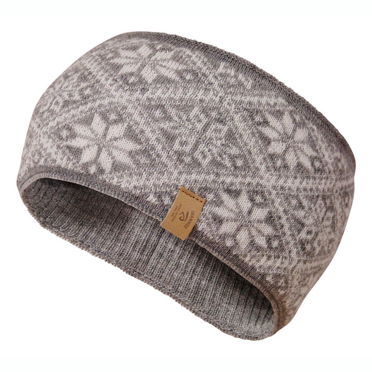 IVANHOEOEFSWEDEN Gebreide hoofdband van wol Freya Grey Marl - One Size - Grijs