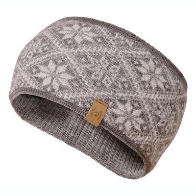Fascia per capelli in lana lavorata a maglia Freya Grey Marl - Grigio