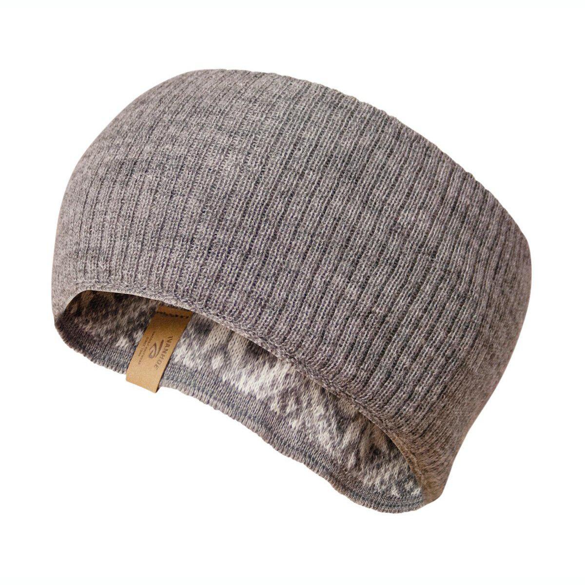 Fascia per capelli in lana lavorata a maglia Freya Grey Marl - Grigio 2/4