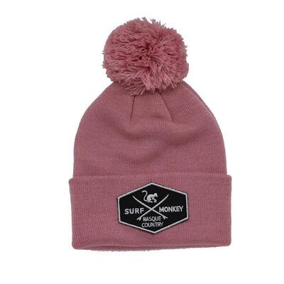 Muts voor jongens/meisjes - one size - met pompon (roze)