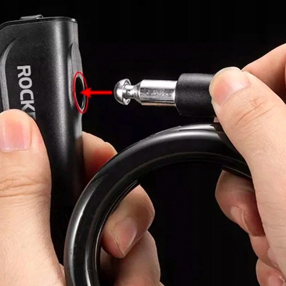 Candado de Bicicleta Rockbros RKS515-BK con Llave de 1,1 m - Negro 4/5