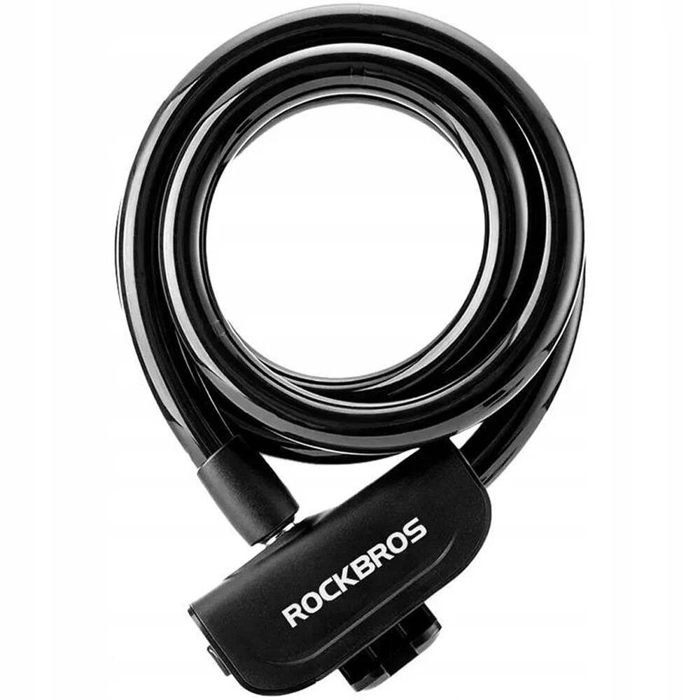ROCKBROS Candado para bicicleta Rockbros RKS515-BK con llave, 1,1 m