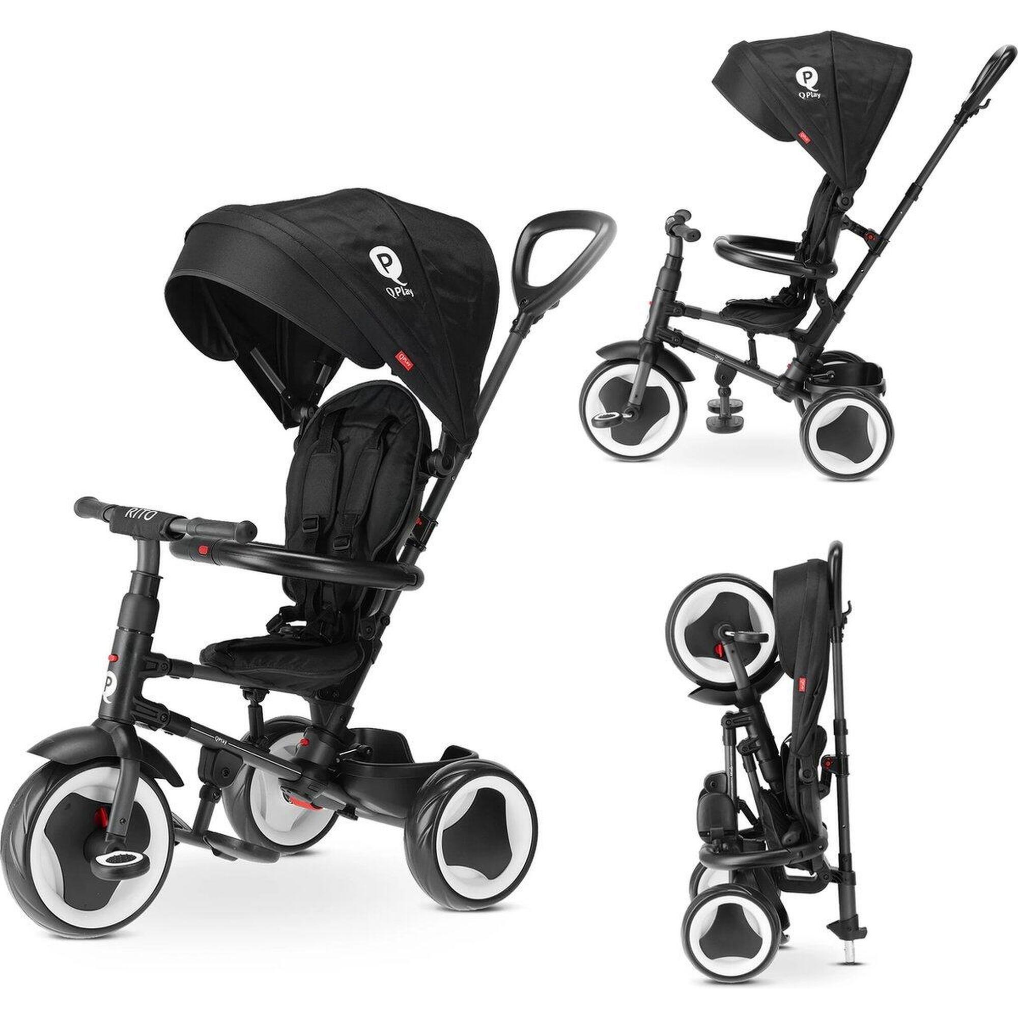 Deryan - Qplay Rito Tricycle - Vélo Sans Pédales - Noir - Tricycle - Noir - 12" - Decathlon