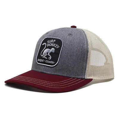 Trucker-Cap - 6 Panels / Erwachsene / Einheitsgröße (Grau/Schwarz)