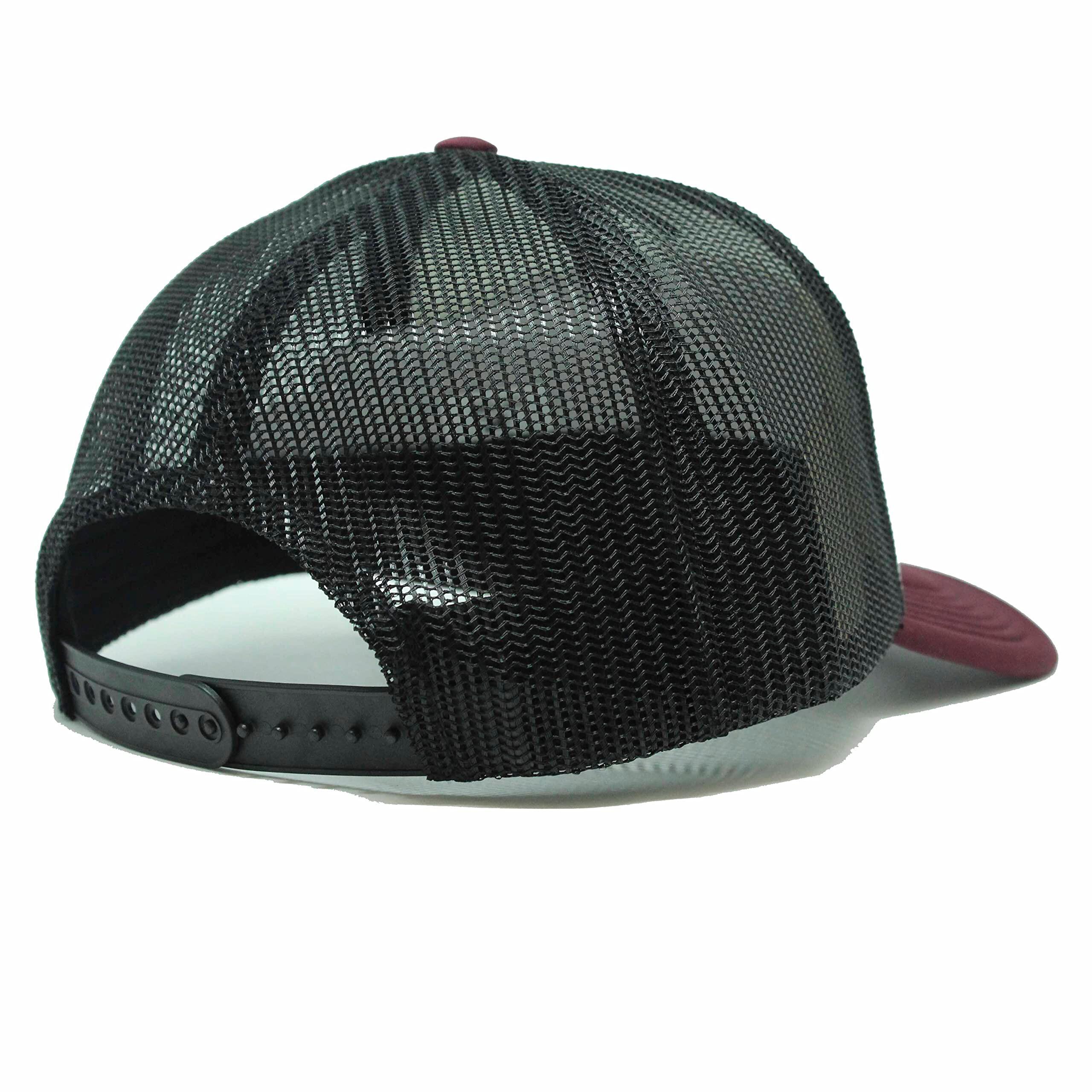 Casquette Trucker - Rembourrée / Adulte / Taille Unique (Bourgogne/Noir) 2/7