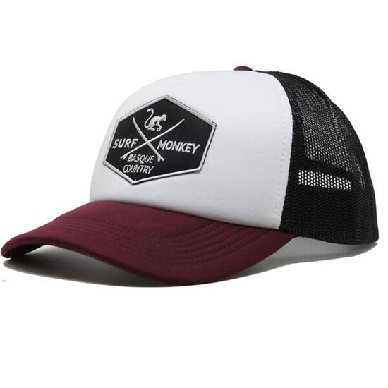 Cappello Trucker - Imbottito / Adulti / Taglia unica (Grigio/Rosso)