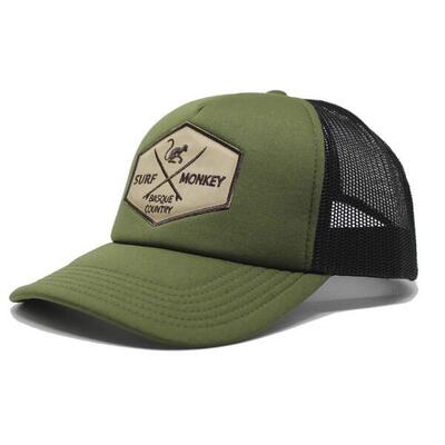 Trucker pet - gevoerd / volwassene / eén maat (olijfgroen/zwart)