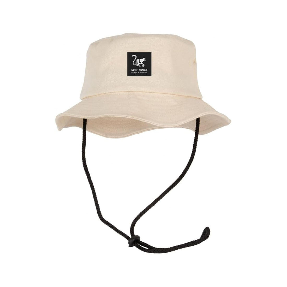 SURF MONKEY Hoed - 100% Katoen - Verstelbare koord / Volwassenen (Zand)