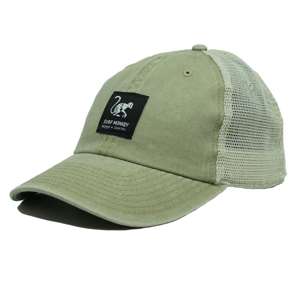 Boné trucker - malha de lona - algodão / adulto / tamanho único ( beige)