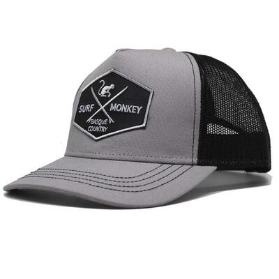 Cappellino Trucker - 5 Pannelli / Adulto / Taglia Unica (Rosso/Bianco)
