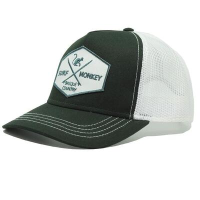 Cappellino Trucker - 5 Pannelli / Adulto / Taglia Unica (Rosso/Bianco)