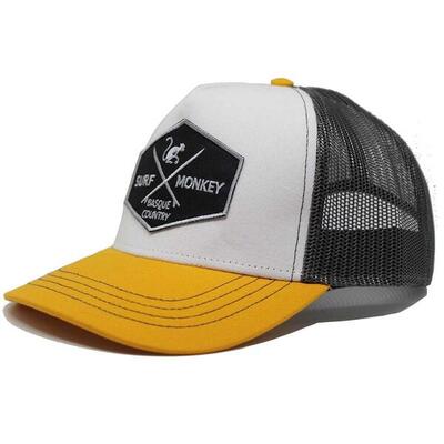 Cappellino Trucker - 5 Pannelli / Adulto / Taglia Unica (Rosso/Bianco)