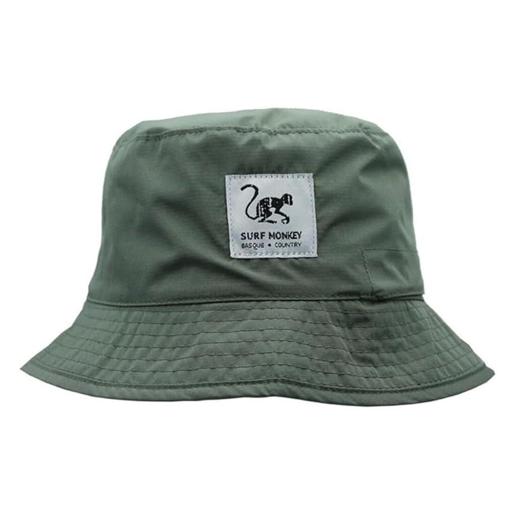Hat -Recycled-Waterproof-Reversible / One Size (Green/Beige)