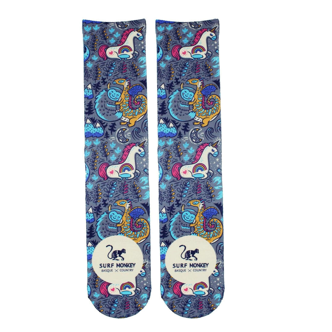 SURF MONKEY Socken / Herren-Damen / Wadenlang (Fancy)