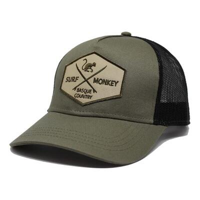 Cappellino Trucker - 5 Pannelli / Adulto / Taglia Unica (Rosso/Bianco)