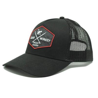 Cappellino Trucker - 5 Pannelli / Adulto / Taglia Unica (Rosso/Bianco)