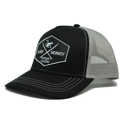 Cappellino Trucker - 5 Pannelli / Adulto / Taglia Unica (Rosso/Bianco)