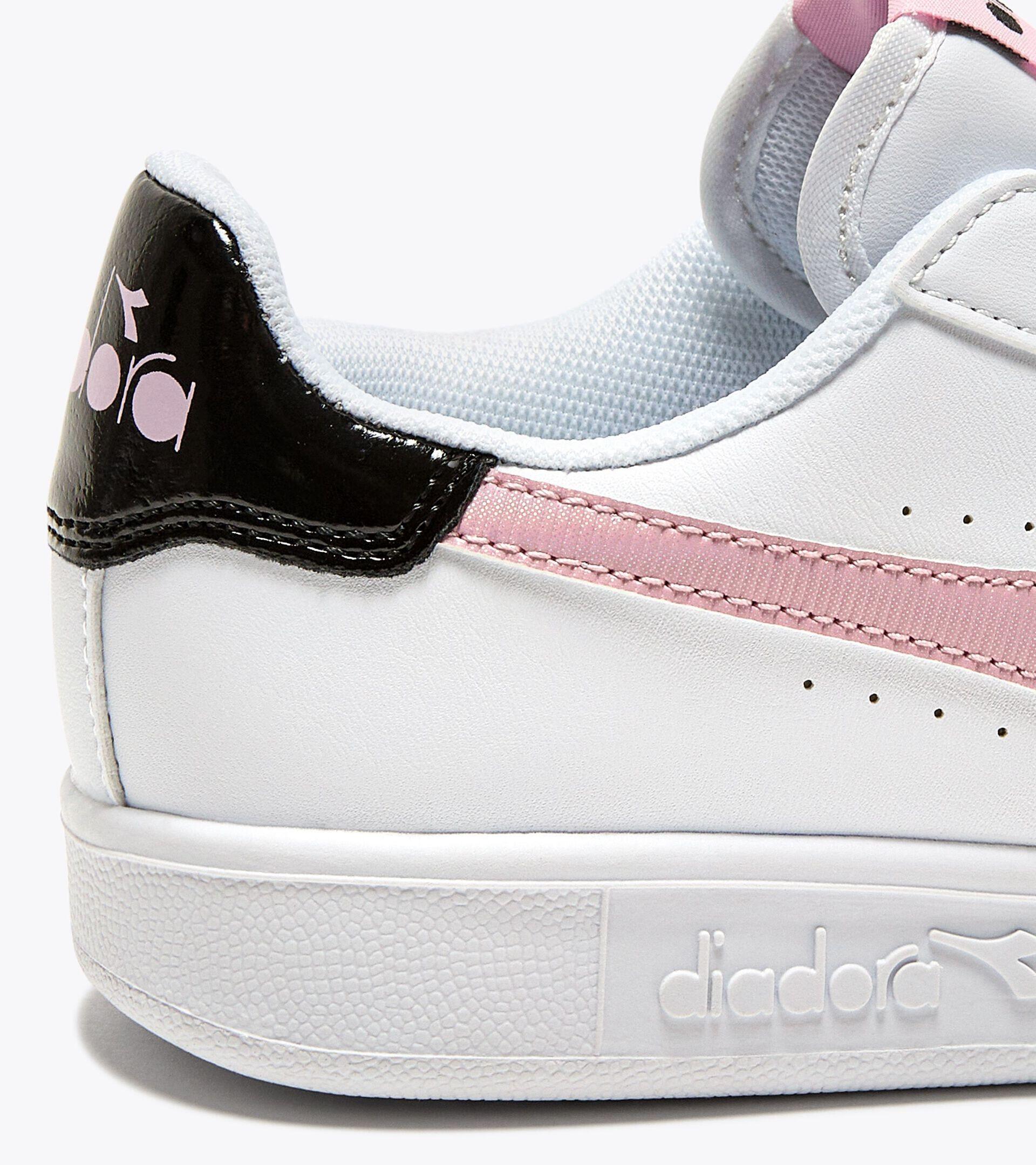 Scarpe ragazza diadora game gs - bianco/rosa 5/6