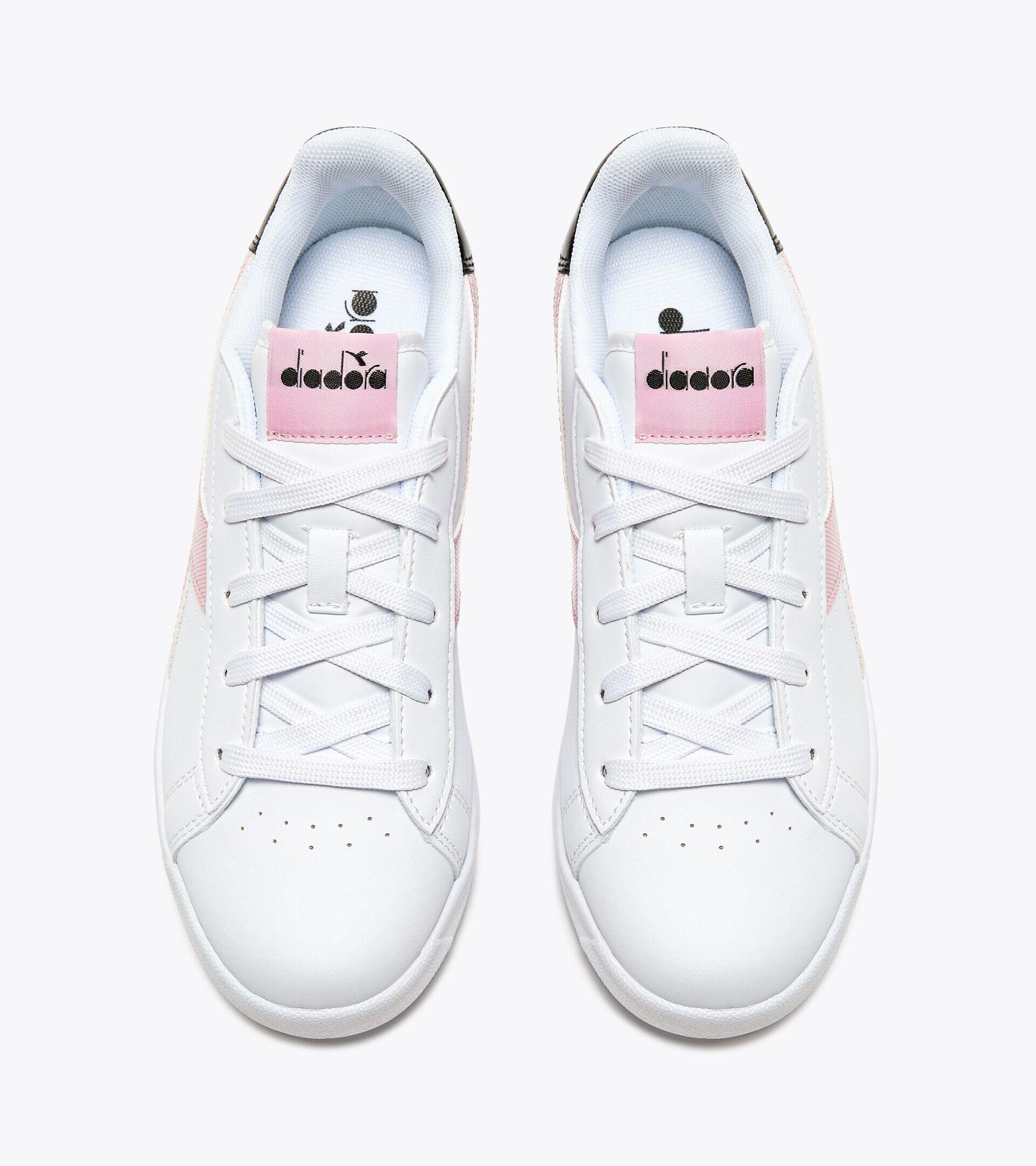 Scarpe ragazza diadora game gs - bianco/rosa 6/6