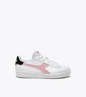 Scarpe ragazza diadora game gs - bianco/rosa