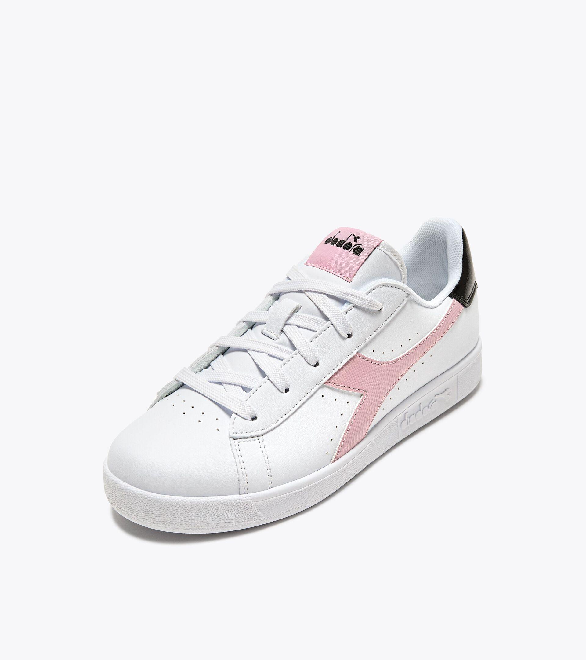 Scarpe ragazza diadora game gs - bianco/rosa 3/6