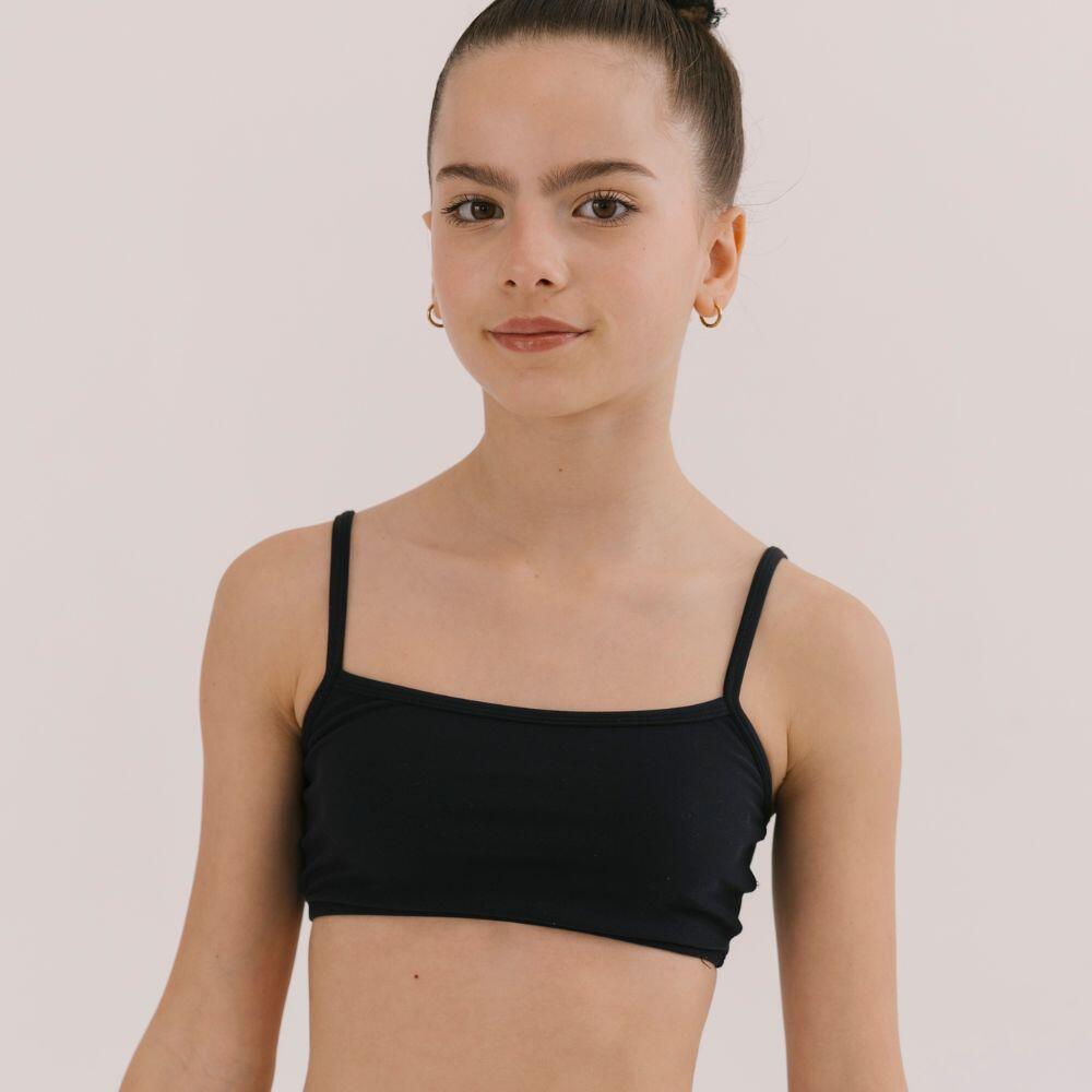 Basic Gym Top Zwart Meisje 2/4