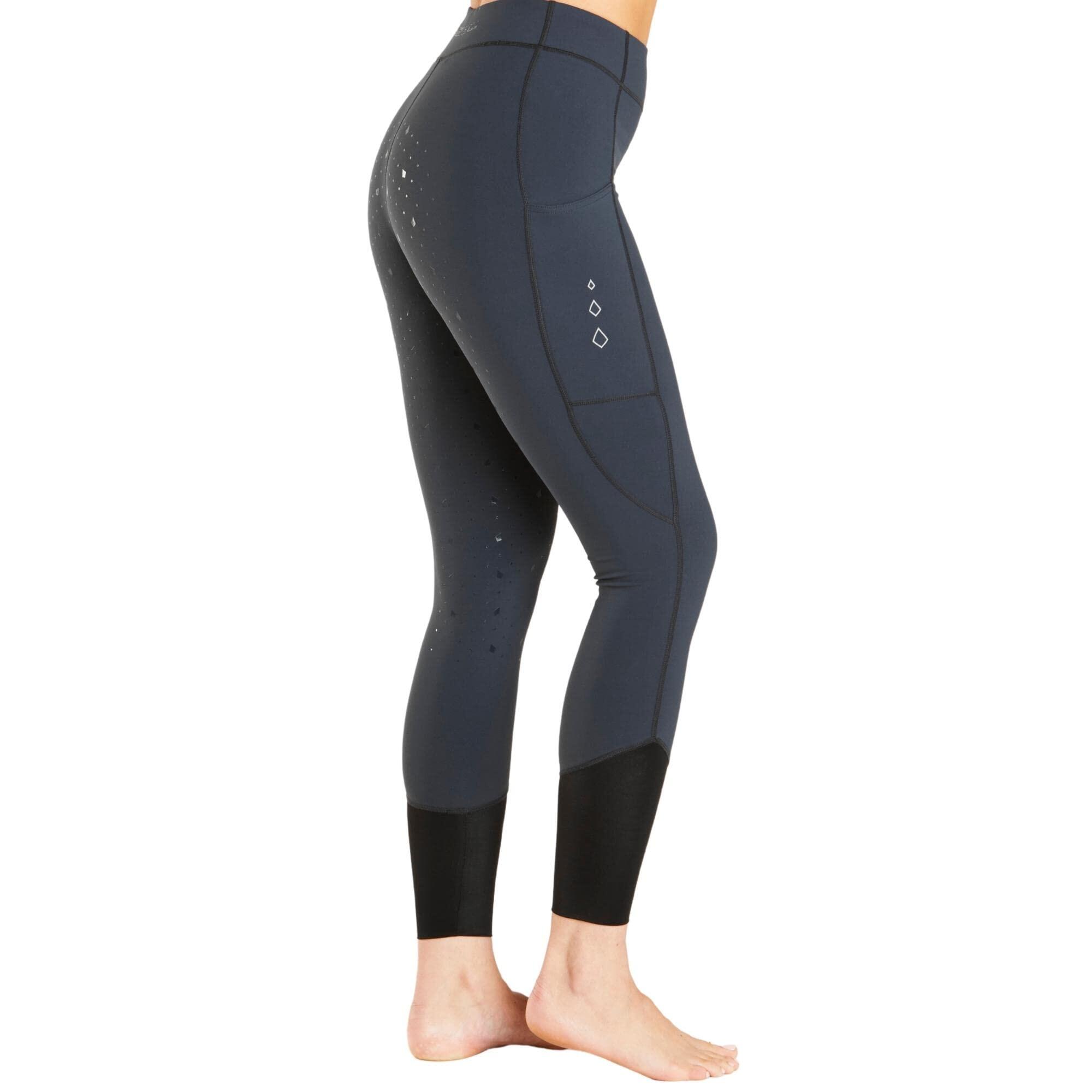 Women s warm flexible riding tights full silicone seat