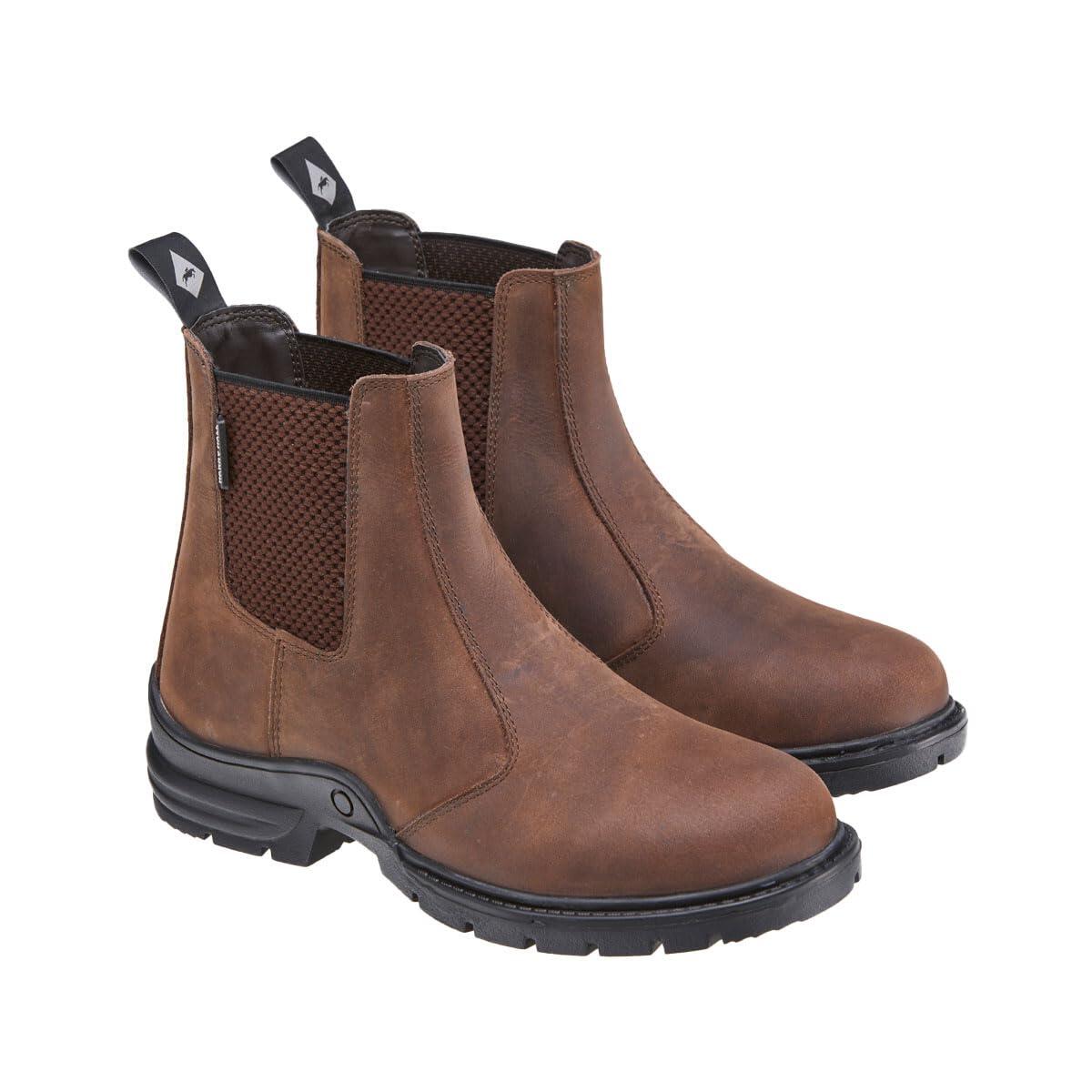 Short yard boots, practical leather outdoor footwear HARRY HALL